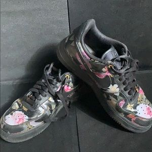 Nike black floral af1